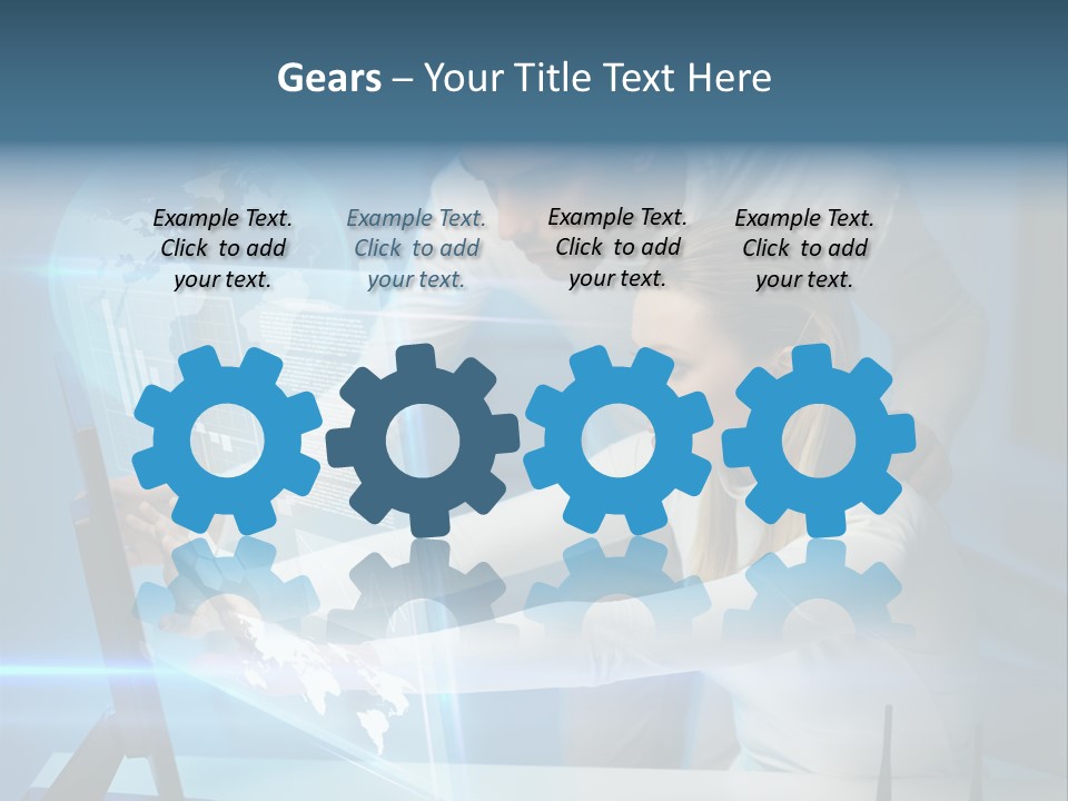 University Blue Screen PowerPoint Template