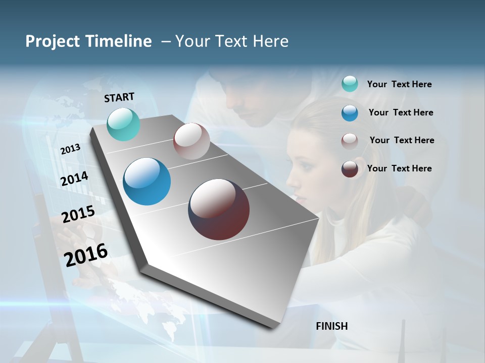 University Blue Screen PowerPoint Template