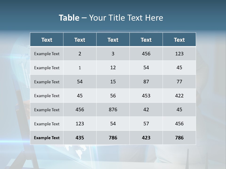 University Blue Screen PowerPoint Template