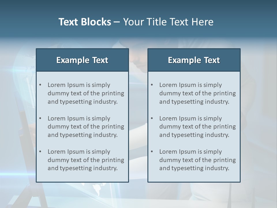 University Blue Screen PowerPoint Template
