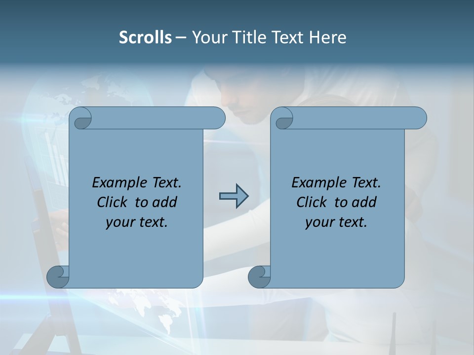 University Blue Screen PowerPoint Template