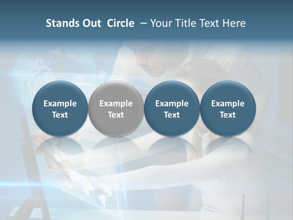 University Blue Screen PowerPoint Template