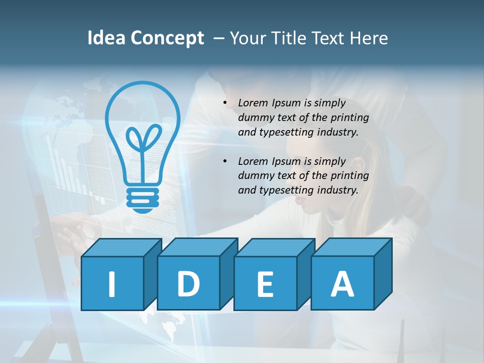 University Blue Screen PowerPoint Template