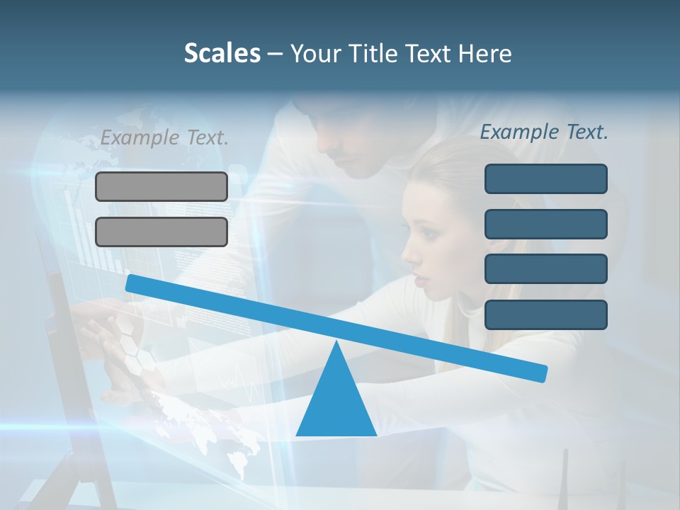University Blue Screen PowerPoint Template