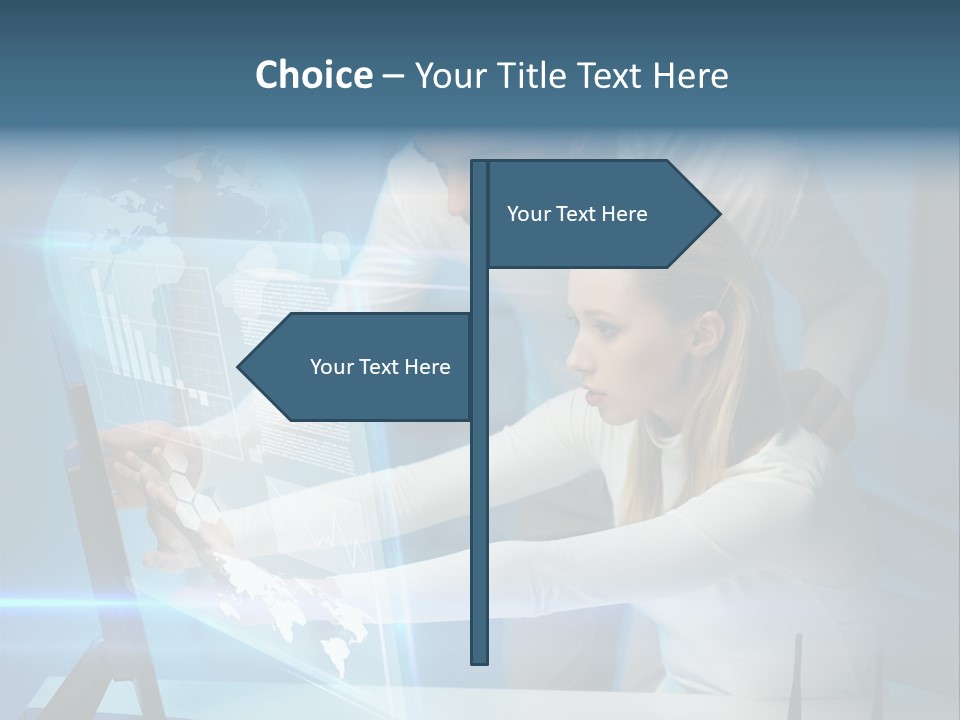 University Blue Screen PowerPoint Template
