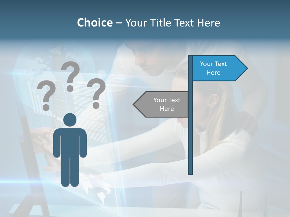 University Blue Screen PowerPoint Template