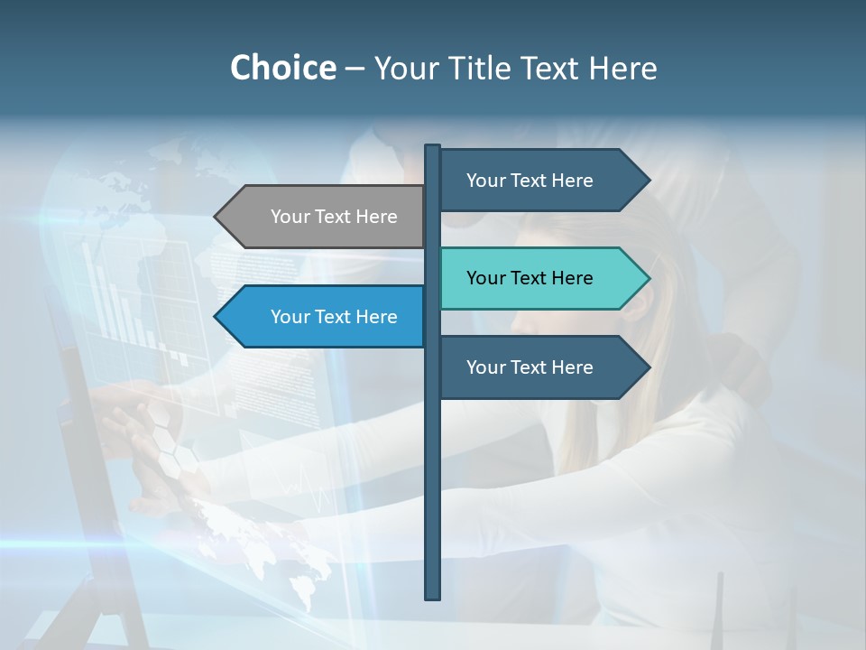 University Blue Screen PowerPoint Template