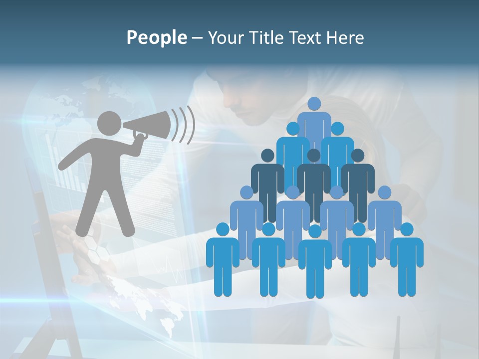 University Blue Screen PowerPoint Template