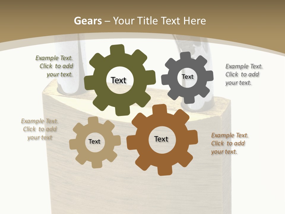 Open Padlock Background PowerPoint Template