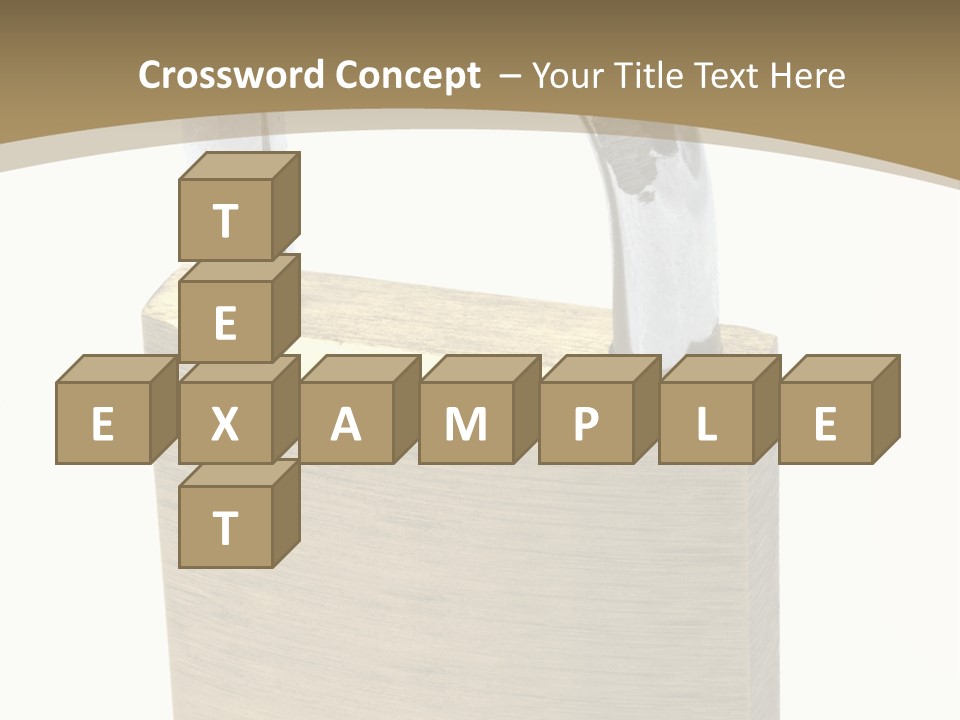 Open Padlock Background PowerPoint Template