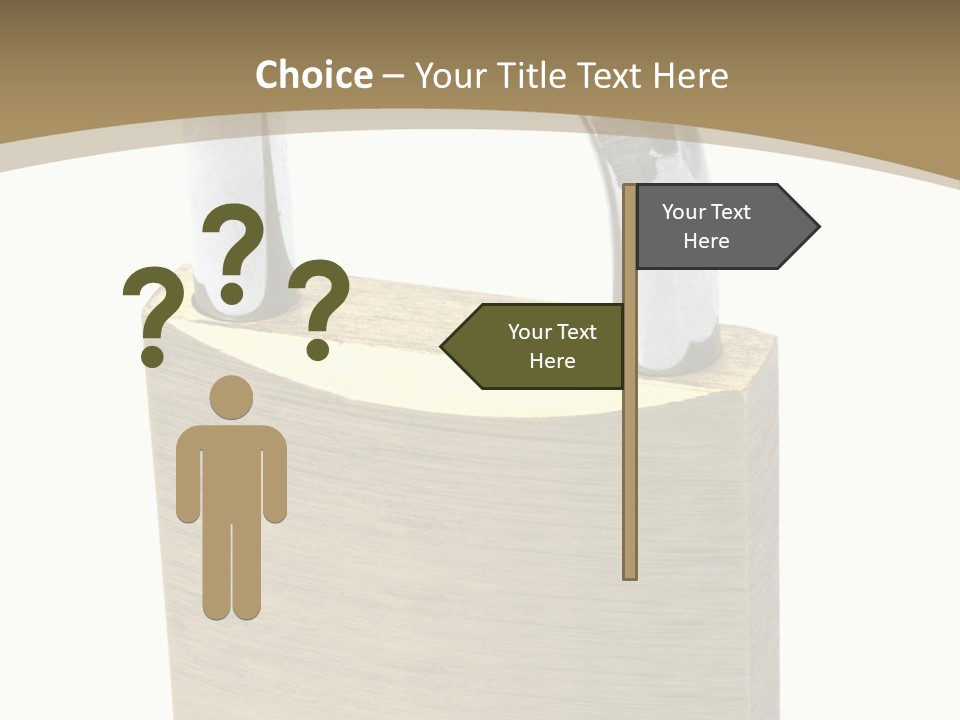 Open Padlock Background PowerPoint Template