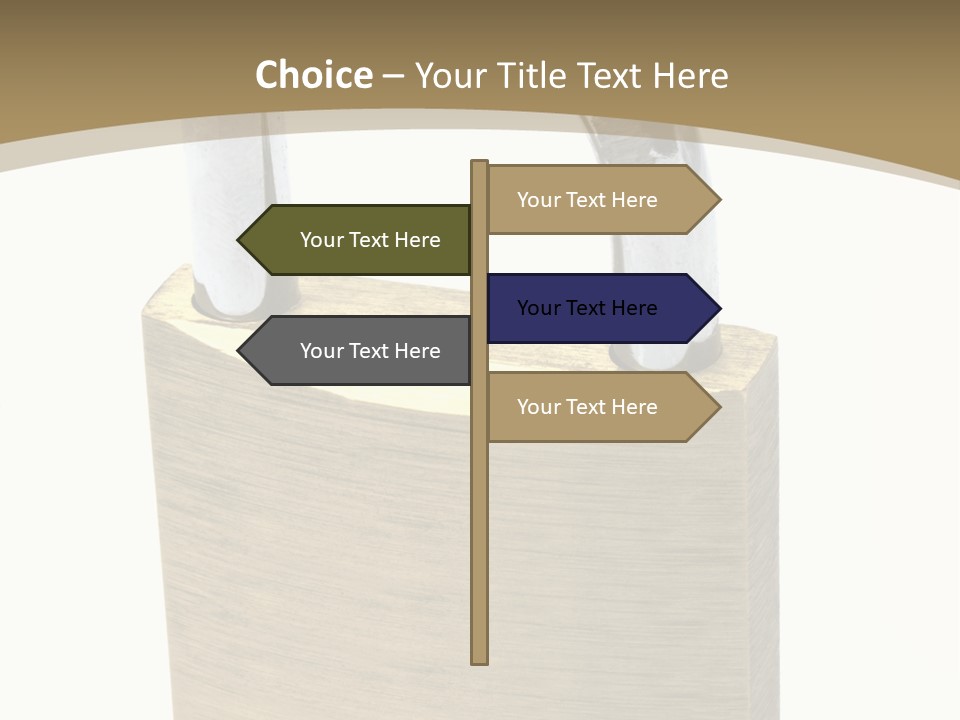 Open Padlock Background PowerPoint Template