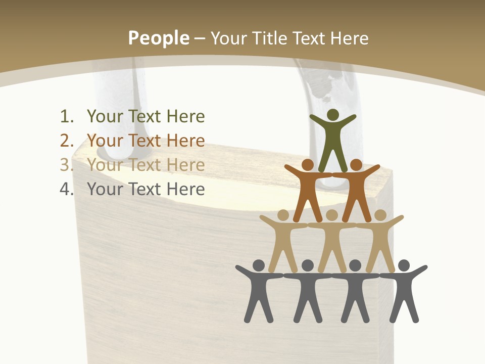 Open Padlock Background PowerPoint Template