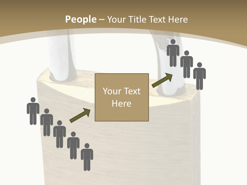 Open Padlock Background PowerPoint Template