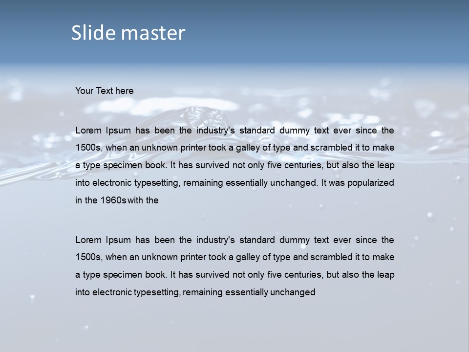 Closeup Bubble Nature PowerPoint Template