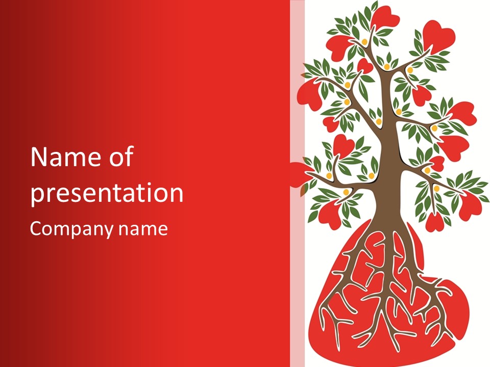 Plant Postcard Tree PowerPoint Template