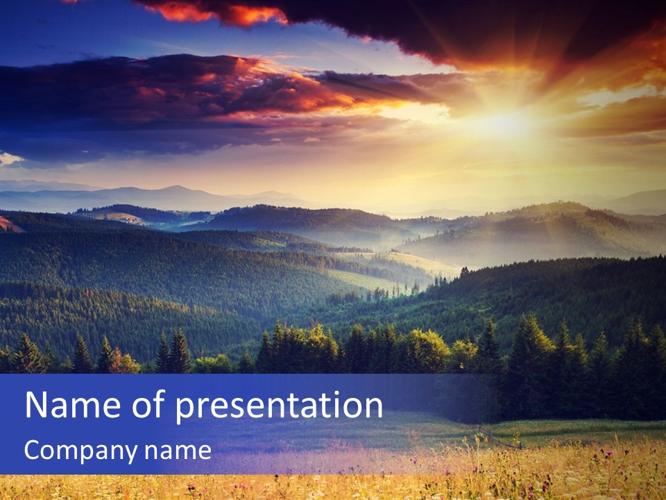 Spring Sunlight Dawn PowerPoint Template