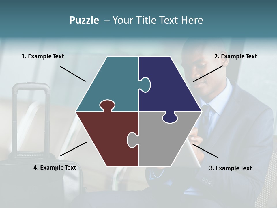 Bag Businessman African PowerPoint Template