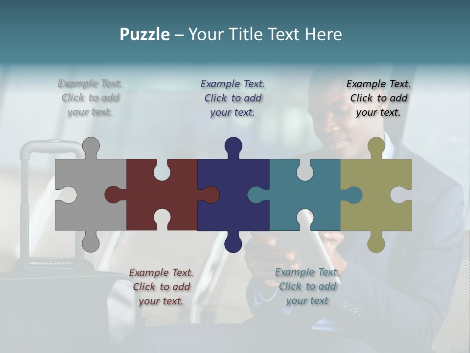 Bag Businessman African PowerPoint Template