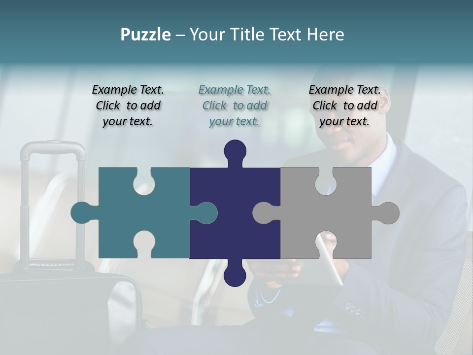 Bag Businessman African PowerPoint Template