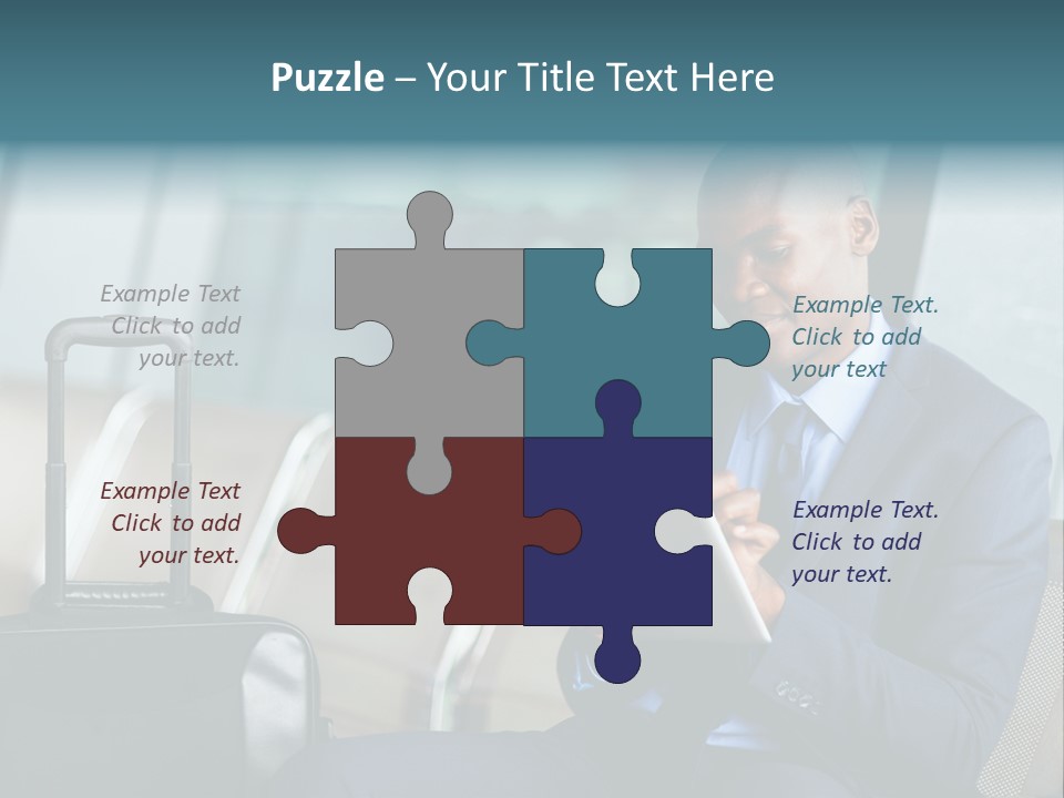 Bag Businessman African PowerPoint Template