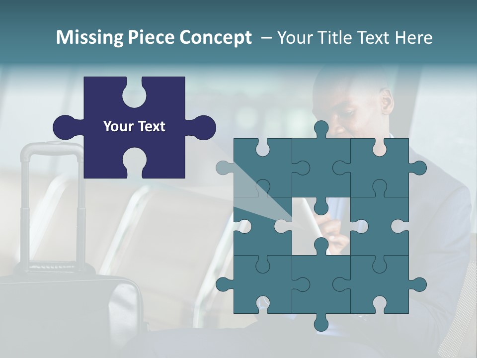 Bag Businessman African PowerPoint Template