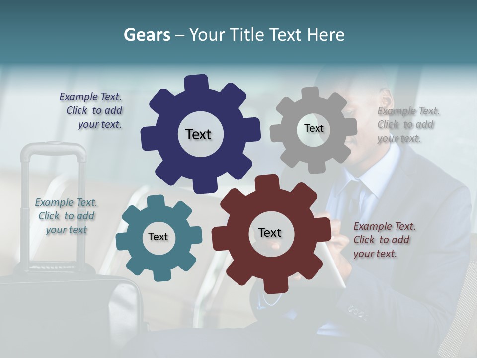 Bag Businessman African PowerPoint Template