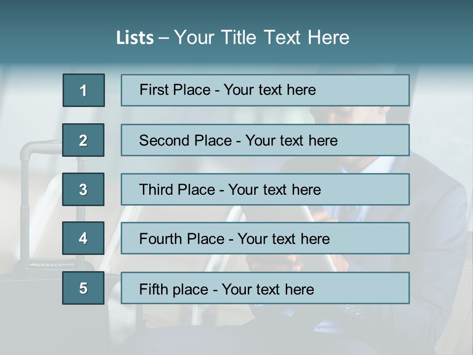 Bag Businessman African PowerPoint Template