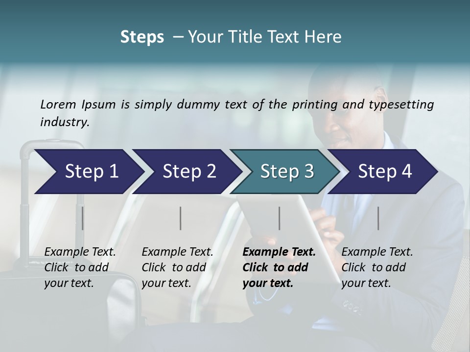 Bag Businessman African PowerPoint Template