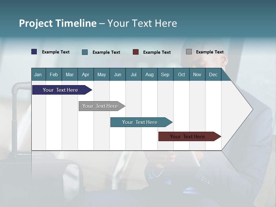 Bag Businessman African PowerPoint Template
