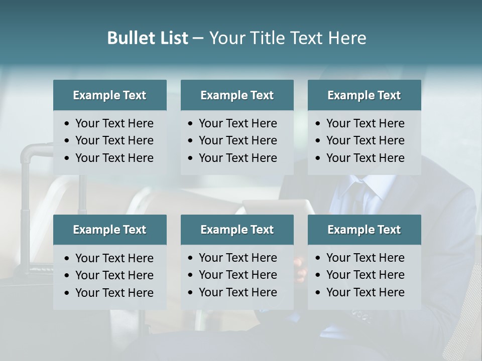 Bag Businessman African PowerPoint Template