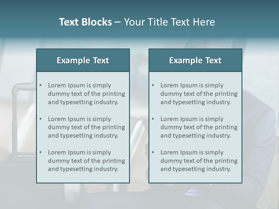 Bag Businessman African PowerPoint Template