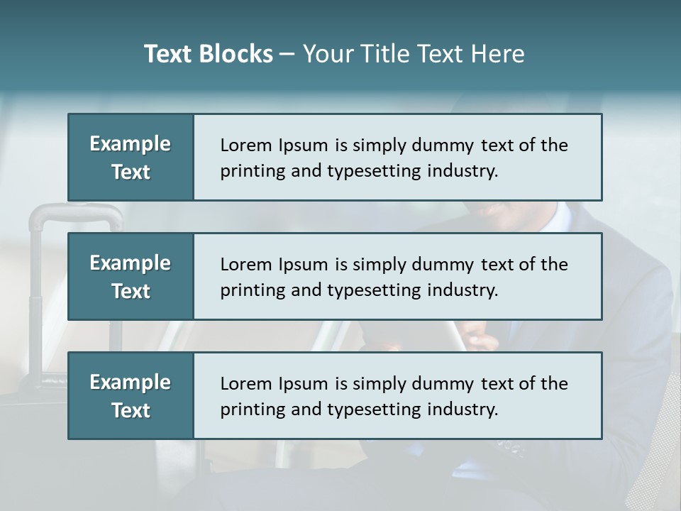Bag Businessman African PowerPoint Template