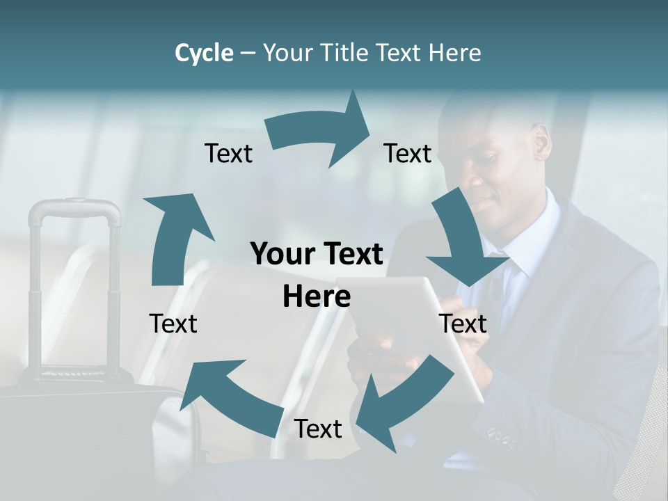 Bag Businessman African PowerPoint Template