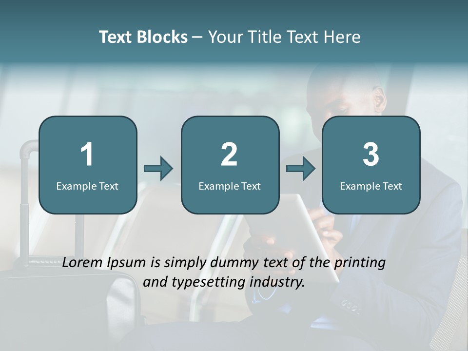 Bag Businessman African PowerPoint Template