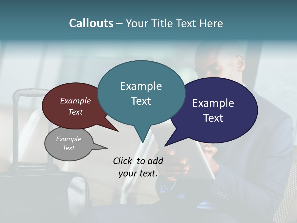 Bag Businessman African PowerPoint Template