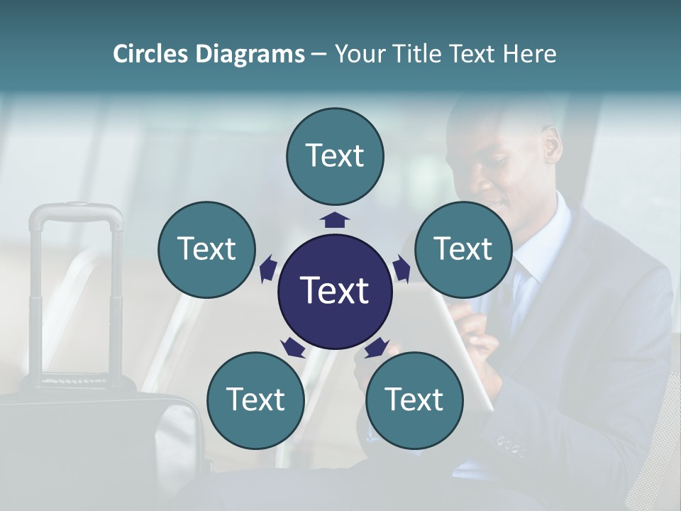 Bag Businessman African PowerPoint Template