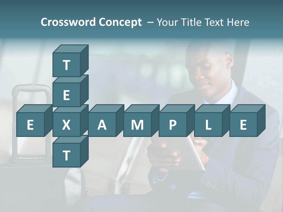 Bag Businessman African PowerPoint Template