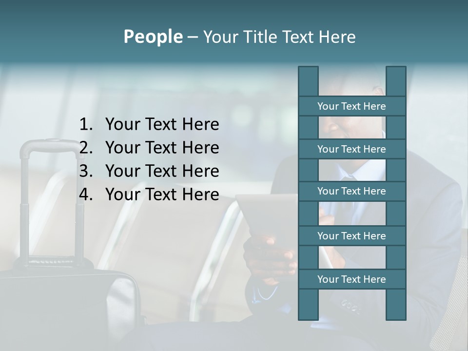 Bag Businessman African PowerPoint Template