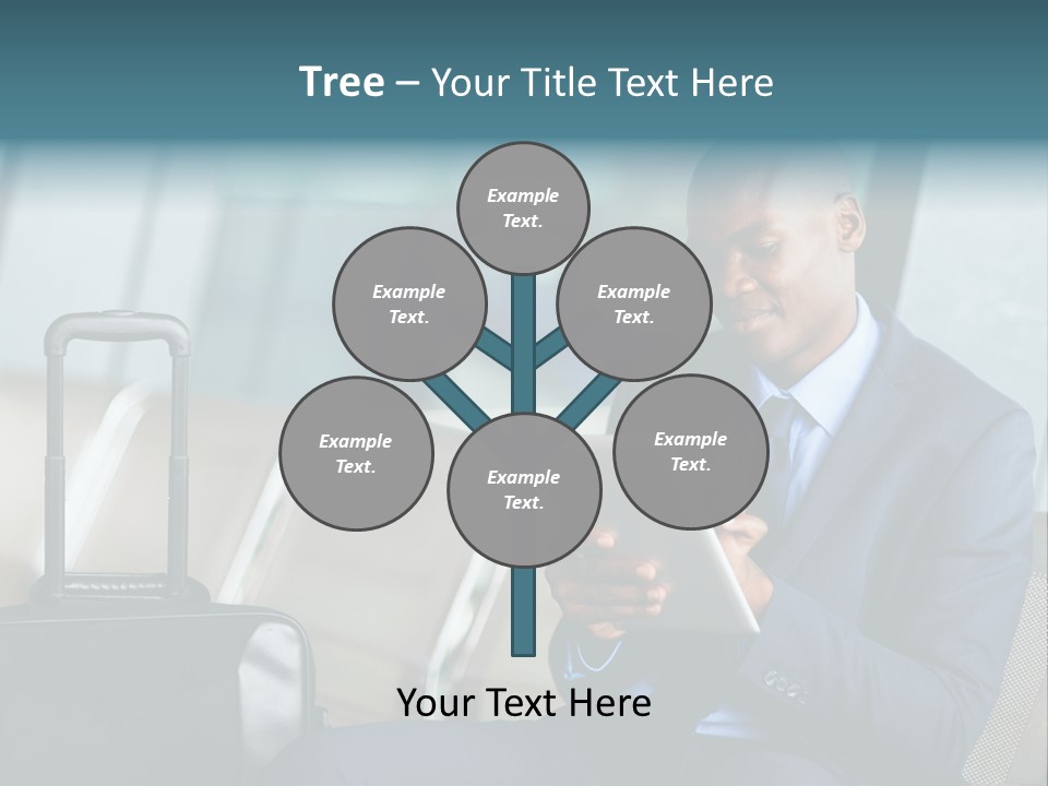 Bag Businessman African PowerPoint Template