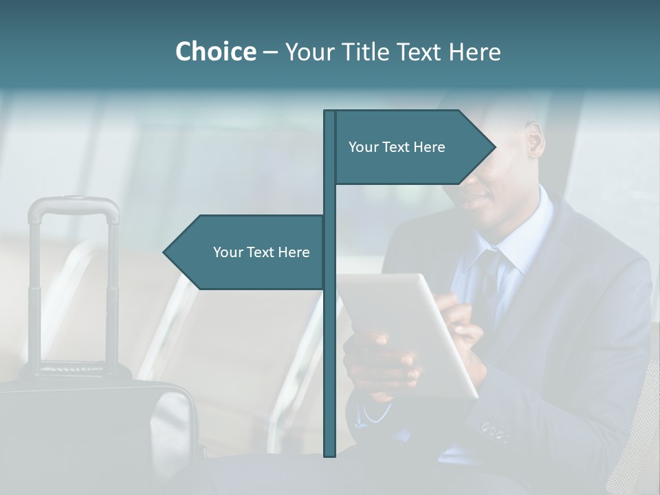 Bag Businessman African PowerPoint Template