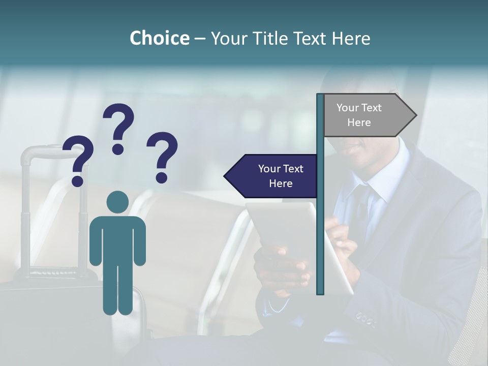 Bag Businessman African PowerPoint Template