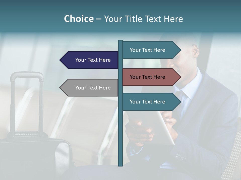 Bag Businessman African PowerPoint Template