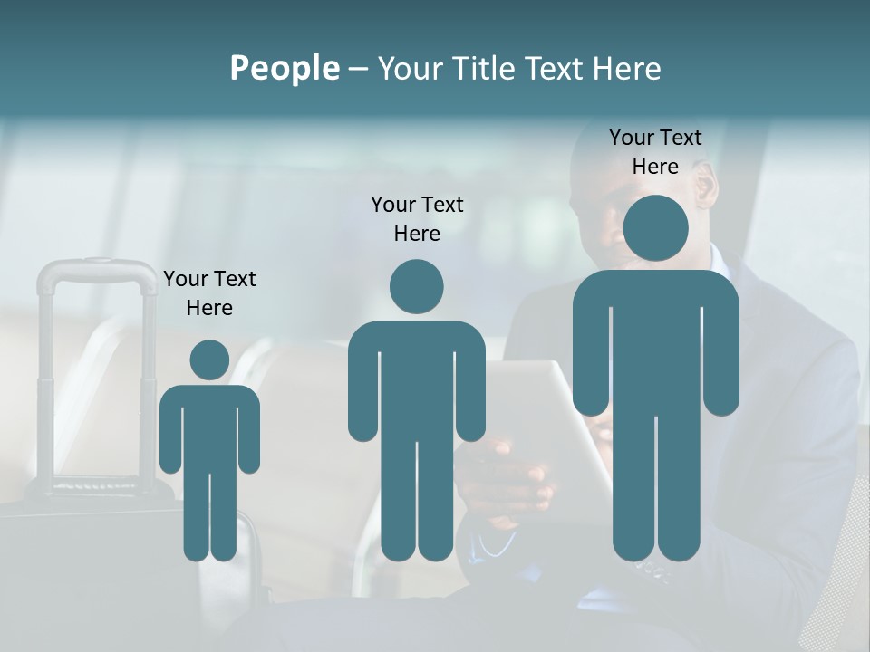 Bag Businessman African PowerPoint Template