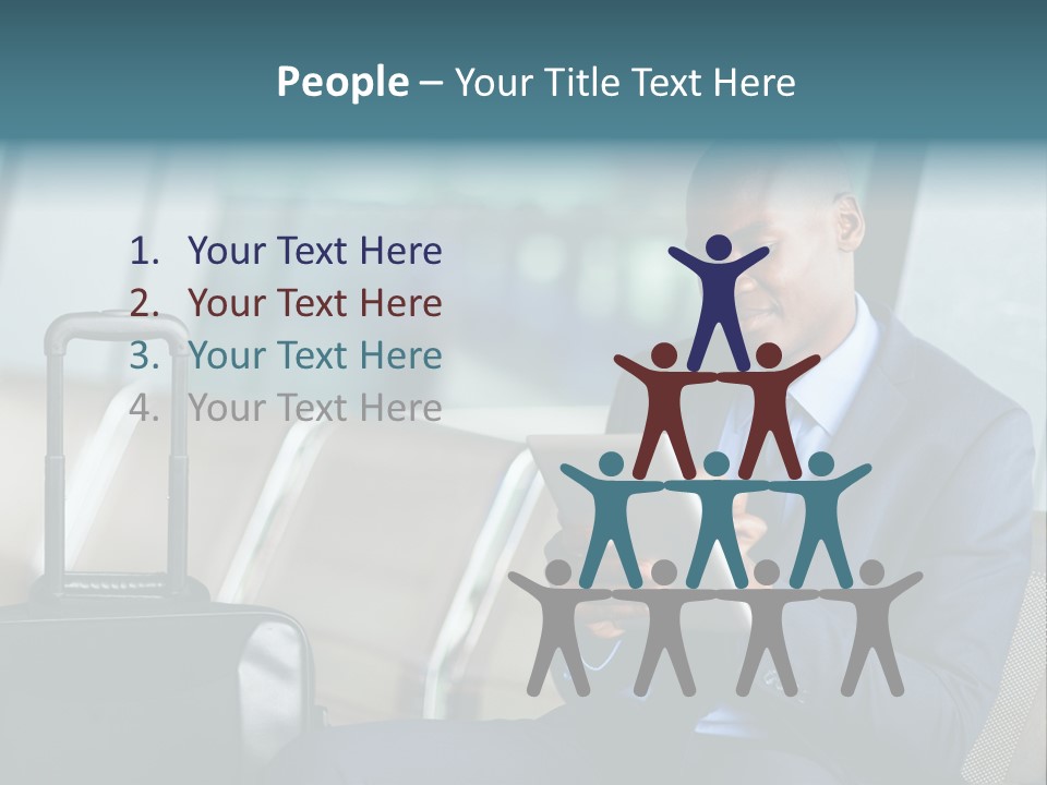 Bag Businessman African PowerPoint Template