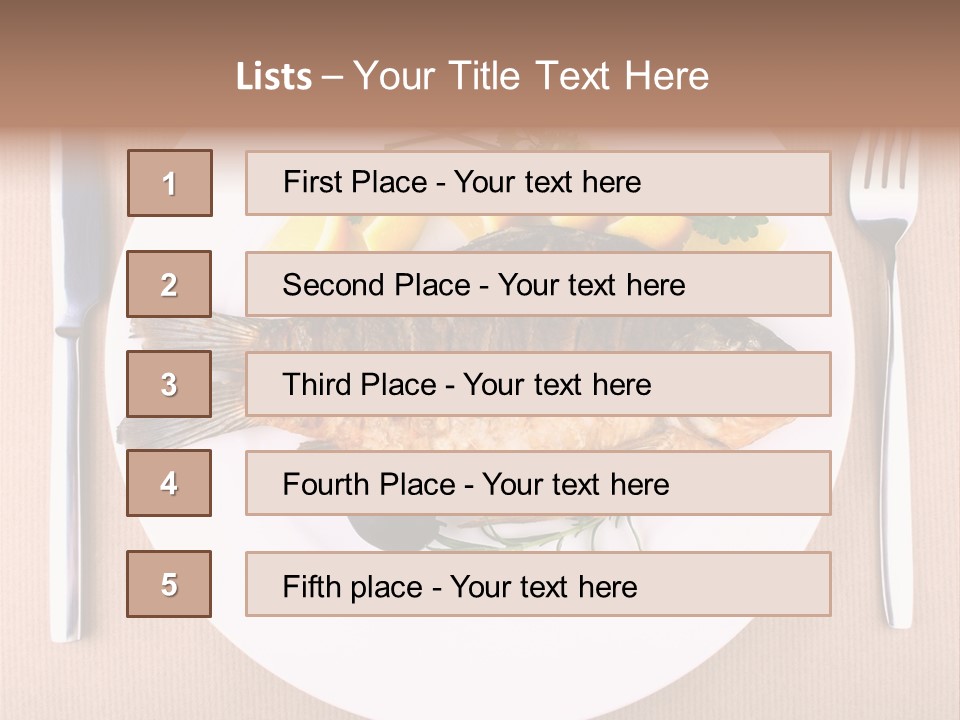 Cooked Length Tail PowerPoint Template