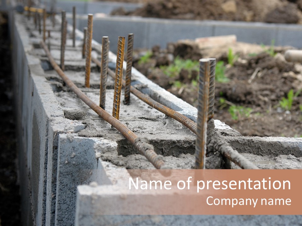 Concrete Excavation Accessory PowerPoint Template