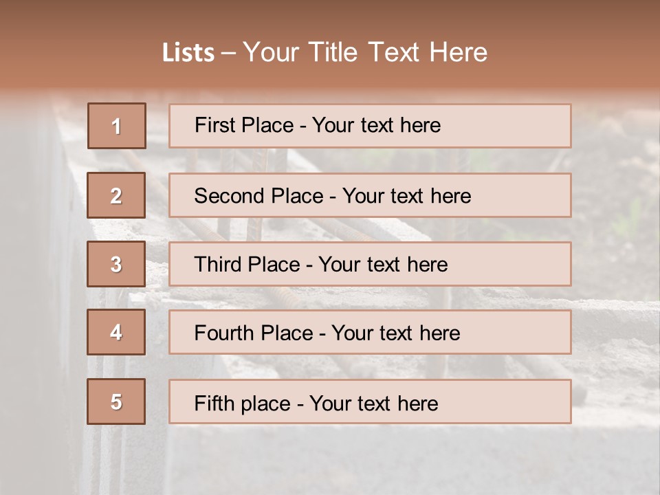 Concrete Excavation Accessory PowerPoint Template