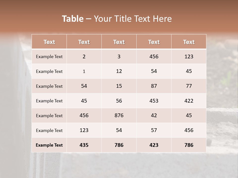 Concrete Excavation Accessory PowerPoint Template