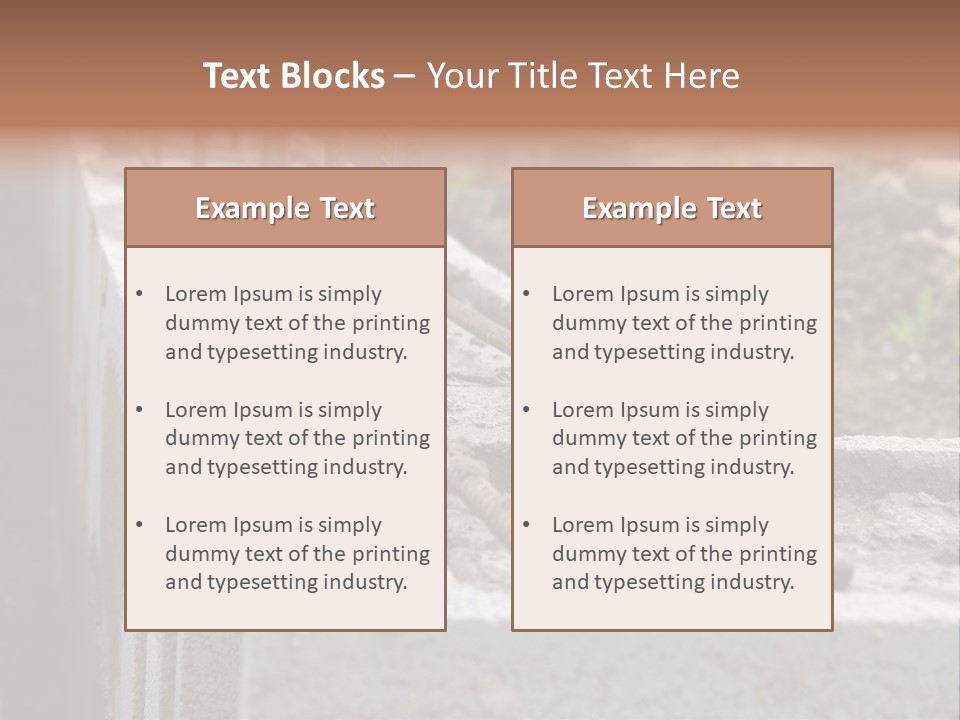 Concrete Excavation Accessory PowerPoint Template